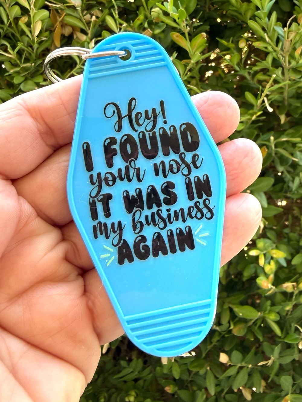 Vintage style motel key 3.5” keychain humorous funny gift idea